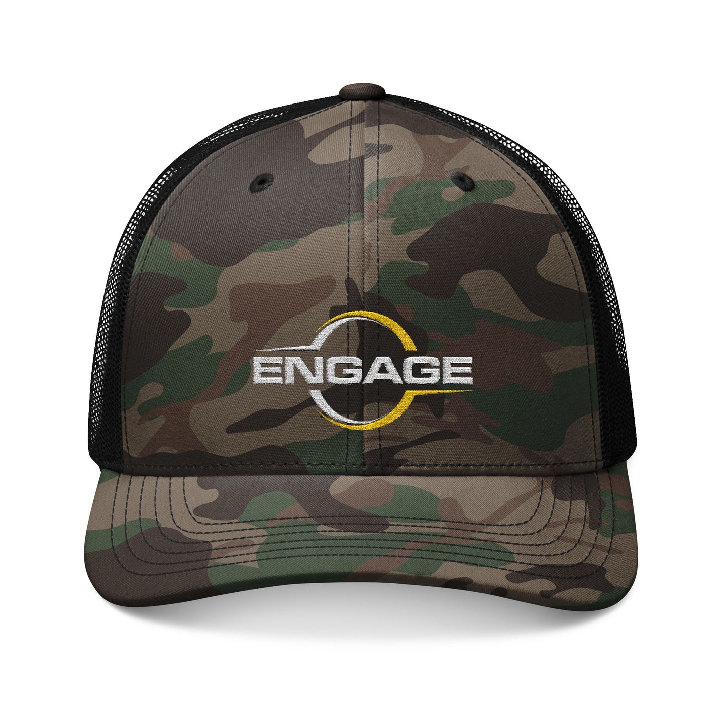 Engage Camouflage Trucker Hat - Stylish Outdoor Cap for Adventure Lovers