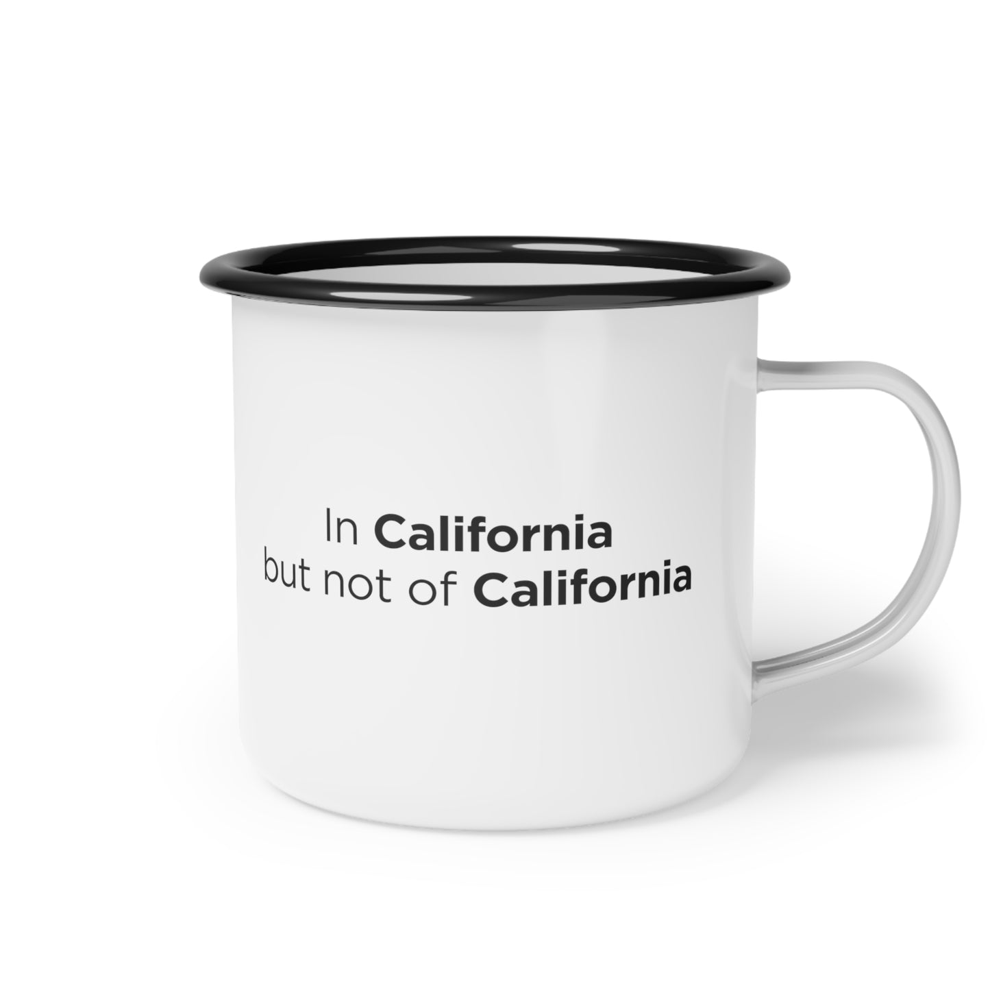 Enamel Camp Cup In Ca but not of Ca