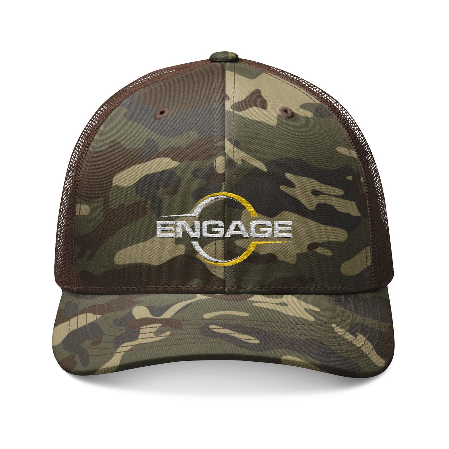 Engage Camouflage Trucker Hat - Stylish Outdoor Cap for Adventure Lovers